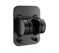 YobiLife Supporto per doccia regolabile in metallo per teste palmari, staffa girevole a 360 gradi, senza foratura, adatto per gli affittuari, 1 pezzo (nero corvino)
