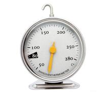 YobiLife Termometro per barbecue, 50-280 °C, in acciaio inox, con vetro resistente al calore, per cucina, grill, forno