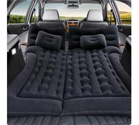 Yobohui Materasso ad aria per auto per Hyundai Kona Hybrid SX2 2024 2025, sedile posteriore gonfiabile, addensato, floccato, letto da campeggio, pompa ad aria, 2 cuscini (nero)