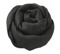 YOBOKO Womens Fashion Long Scarf Linen-Cotton Pure Color Big Size Soft Scarves Shawl 200 * 130cm (Black)
