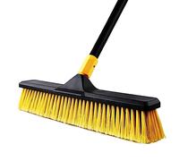 Yocada Scopa a spinta da 18 pollici per esterni, resistente scopa commerciale con setole rigide per la pulizia del patio, del garage, della pietra del legno, del pavimento di 165.9 cm di lunghezza