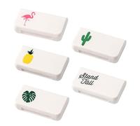 YOCDNOV 5 Pezzi Mini Portapillole- Scatole Portapillole Giornaliere,3 Scomparti Porta Pastiglie Giornaliera,Portapillole da Viaggio Portatile,Portapastiglie Piccolo per Viaggio ed Esterno