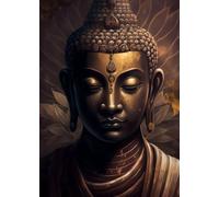 Yocheng Astratto, statua del Buddha in meditazione, seduto sul loto, poster religioso, dipinto su tela, arte murale, immagine, decorazione per la casa. 30x40cm Senza Cornice