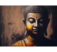 Yocheng Astratto, statua del Buddha in meditazione, seduto sul loto, poster religioso, dipinto su tela, arte murale, immagine, decorazione per la casa. 40x50cm Senza Cornice