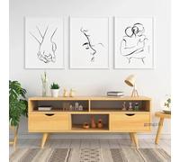 Yocheng Coppia romantica d'amore,poster,baci,abbracci,mani,dipinti su tela e stampe,quadri da parete per l'arredamento del soggiorno 30x40cmx3 Senza Cornice
