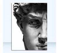 Yocheng Dipinti famosi in bianco e nero nordici,arte murale,sculture di testa e corpo,poster e stampe,decorazione del soggiorno 21x30cm Senza Cornice