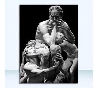 Yocheng Dipinti famosi in bianco e nero nordici,arte murale,sculture di testa e corpo,poster e stampe,decorazione del soggiorno 21x30cm Senza Cornice