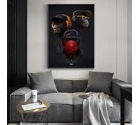 Yocheng Divertenti tre scimmie Wall Art Poster Animale Murale Home Decor Tela Pittura Immagini Stampa Soggiorno Camera da letto Decorazione 60x90cm Senza Cornice