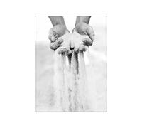 Yocheng Nordico, bianco e nero, bacio, mano, quadro, stampa su tela, minimalista, astratto, poster, citazioni d'amore, dipinto, arredamento per la casa 50x70cm Senza Cornice