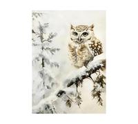 Yocheng Poster con baita invernale,slitta,pupazzo di neve,albero di Natale,scoiattolo,stampe,dipinti su tela,quadri da parete,decorazioni per la casa,soggiorno 30x40cm Senza Cornice