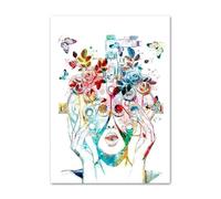 Yocheng Poster e stampe astratte in stile nordico con acquerello, anatomia dell'occhio, arte murale, dipinti su tela, immagini di medicina, stanza del medico 50x70cm Senza Cornice