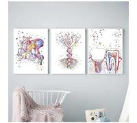 Yocheng poster e stampe su tela raffiguranti il sistema muscolare dell'anatomia umana,mappe del corpo,quadri da parete,decorazioni per la casa e istruzione medica 40x60cmx3 Senza Cornice