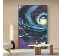 Yocheng Poster minimalista con stampa artistica da parete, universo e spazio, su tela, per soggiorno, arredamento per la casa 40x50cm Senza Cornice