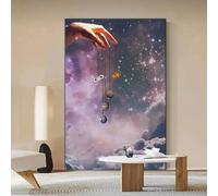 Yocheng Poster minimalista con stampa artistica da parete, universo e spazio, su tela, per soggiorno, arredamento per la casa 50x70cm Senza Cornice