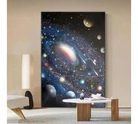 Yocheng Poster minimalista con stampa artistica da parete, universo e spazio, su tela, per soggiorno, arredamento per la casa 50x70cm Senza Cornice