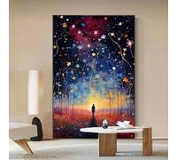 Yocheng Poster minimalista con stampa artistica da parete, universo e spazio, su tela, per soggiorno, arredamento per la casa 40x50cm Senza Cornice