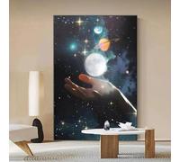 Yocheng Poster minimalista con stampa artistica da parete, universo e spazio, su tela, per soggiorno, arredamento per la casa 40x50cm Senza Cornice