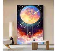 Yocheng Poster minimalista con stampa artistica da parete, universo e spazio, su tela, per soggiorno, arredamento per la casa 40x50cm Senza Cornice