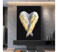 Yocheng Quadri su tela con ali d'angelo,poster e stampe con ali bianche astratte,quadri da parete per la decorazione della casa del soggiorno 50x70cm Senza Cornice