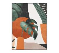 Yocheng Stampa su tela astratta con foglie di monstera,arte nordica da parete per l'arredamento del soggiorno 21x30cm Senza Cornice