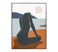 Yocheng Stampa su tela astratta con foglie di monstera,arte nordica da parete per l'arredamento del soggiorno 21x30cm Senza Cornice