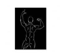 Yocheng Stampe gay,uomo,bacio,abbraccio,amore,tela,pittura,arte murale,immagini,astratto,corpo,linea,schizzo,nordico,soggiorno,camera da letto,arredamento per la casa 50x70cm Senza Cornice
