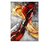 Yocheng Versare vino rosso nel bicchiere,poster su tela,stampa su tela di whisky,dipinto murale nero e rosso,opera d'arte,arredamento per bar e ristoranti 40x50cm Senza Cornice