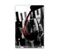Yocheng Versare vino rosso nel bicchiere,poster su tela,stampa su tela di whisky,dipinto murale nero e rosso,opera d'arte,immagine,bar,ristorante,arredamento 50x70cm Senza Cornice
