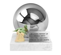 Yoda - Urna in acciaio inox per bambino, adulto o per due. Urna di Star Wars