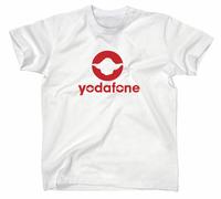 Yodafone Fun T-Shirt Star Wars Jedi Cavaliere Vodafone Yoda Funshirt Divertente