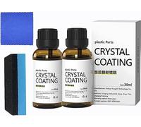 YODAOLI Coating Agent for Automotive Plastics, Plastic Parts Crystal Coating, Plastic Parts Crystal Coating for Car with Spong And Cleaning Cloth (2Pcs)