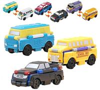 YODAOLI Flip Racers Transformable Cars, Flip Racers, Transformable Cars, Flip Racers Transformable Dual Design Toy Cars, Creative Mini 2-in-1 Flip Car Toy Set (City Vehicles)