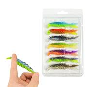 YODAOLI Multi Segments Soft Lures, Multi Jointed Fishing Lure Set, Soft Fishing Lures Kit, Soft Plastic Trout Fishing Lures (7Pcs, 0.12oz, 3.15in)