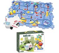 YODAOLI Puzzle Racer Kids Car Track Set, Puzzle Racer Car Track, Puzzle Track Car Play Set, Children's Educational Puzzle Track Car Play Set, PuzzleRacer Kids Car Track Set (Space,25Pcs)