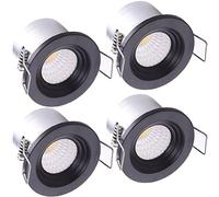 Yodave Set di 4 faretti da incasso a LED piccolo faretto da 3W Set Mini Rotondo Lampada Da Incasso Downlight (Bianco Freddo)