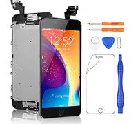 Yodoit Completo Display per iPhone 6 Plus LCD e Assemblaggio Digitalizzatore Touch Screen in Vetro Sostituzione (con Home Pulsante, Fotocamera, Sensore Flex) Utensili Inclusi (5,5 Pollici Nero)