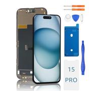 Yodoit Display Schermo per iPhone 15 PRO Schermo di Ricambio LCD 6.1 Pollici Display Touch Digitizer Vetro Compatibile con Modello A2848, A3101, A3102, A3104, con Kit di Strumenti di Riparazione
