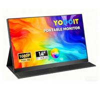 Yodoit Monitor Portatile 14" 100% sRGB Display IPS FHD 1920x1080P | Secondo Schermo Esterno per laptop con Connettività USB-C e HDMI, con Altoparlanti e Custodia, Compatibile con PC, Mac, PS e Xbox