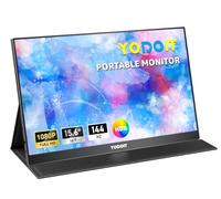 Yodoit Monitor Portatile 144Hz, Schermo FHD 1920×1080P 15,6", display IPS con porta USB Type C e altoparlanti integrati, con Smart Cover, compatibile con PC, laptop, MacBook