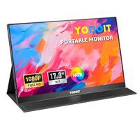 Yodoit Monitor portatile 17,3 pollici 100% sRGB 1920 × 1080 Schermo monitor FHD IPS Display con USB Tipo C Altoparlanti integrati Monitor per la cura degli occhi per PC, laptop, MacBook, Xbox, Switch