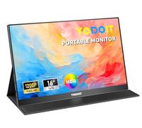 Yodoit Monitor Portatile da 16" con schermo FHD 1920×1200, display IPS con porta USB Type C e altoparlanti integrati con Smart Cover Monitor compatibile con PC, laptop, MacBook, Xbox