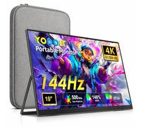 Yodoit Monitor portatile da 19" 4K a 144 Hz, UHD 3840x2160, IPS, secondo schermo esterno per laptop | Connettività USB-C e HDMI, altoparlanti integrati, con Smart Cover, per PC, Mac, PS3/4/5, Xbox