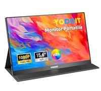 Yodoit Monitor portatile 15,6" 1920 × 1080 Schermo monitor FHD 100% SRGB Display IPS con USB Tipo C Altoparlanti integrati Monitor per la cura degli occhi per PC, laptop, MacBook, PS 3/4/5