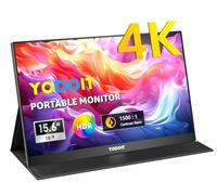 Yodoit Portable Monitor Portable Monitor 15.6" Display IPS Monitor UHD 4K con tipo C USB e altoparlanti integrati con monitor di copertura intelligente compatibile con PC, laptop, MacBook, Xbox