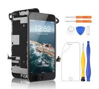 Yodoit Schermo di Ricambio per iPhone 8 Full Assembly Display LCD Nero con Tasto Home, Fotocamera Frontale e Altoparlante Auricolare Touch digitizer con Kit di Strumenti e Pellicola Protettiva