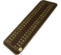 YOEBI Far Infrarossi Ametista Jade Tormaline Crystal Heat Stone Mat - Infrarossi Heat Therapy Healing - Regolabile Timer & Temperatura - Riscaldamento Pad - Facile Roll-Up,C