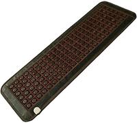 YOEBI Far Infrarossi Ametista Jade Tormaline Crystal Heat Stone Mat - Infrarossi Heat Therapy Healing - Regolabile Timer & Temperatura - Riscaldamento Pad - Facile Roll-Up,E