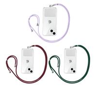 Yoedge 3 Pezzi Corda per Smartphone Universale, Regolabile Cordino da Collo Nylon Catena Collana Tracolla Laccio per Cellulare per iPhone/Samsung/Xiaomi e Maggior Smartphone-Viola/Vino Rosso/Verde