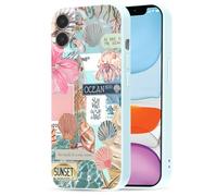 Yoedge Cover per iPhone 11, Aesthetic Fiori Conchiglie Motivo Carino Disegno, Glitter Morbido Silicone Custodia Disegni per Ragazza Donne, Anticaduta Protettiva Case per iPhone11 6,1", Flower