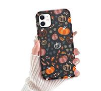 Yoedge Cover per iPhone 11 Autunno, Aesthetic Colorati Zucca Motivi Print, Sottile 2 in 1 Silicone Custodia Disegno per Ragazza Donne, Antiurto Anticaduta Protettiva Case per iPhone11 6,1"